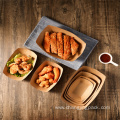 Custom Paper Boat Tray Container Disposable Recyclable Tray